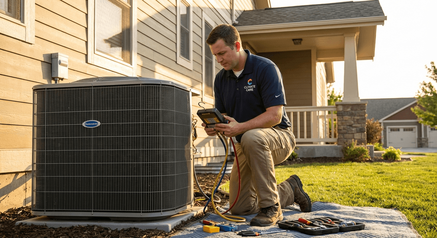 HVAC technician on the job — never miss a service call